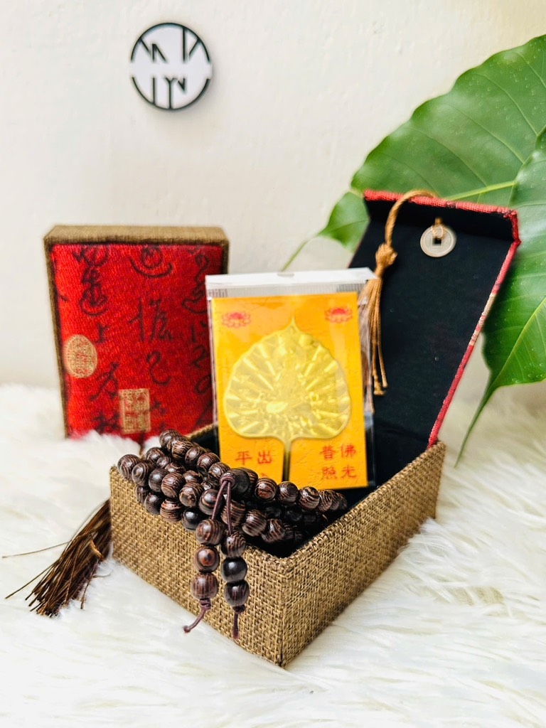 VÒNG TRẦM 108 HẠT TẶNG KÈM LÁ BỒ ĐỀ PHONG THUỶ (4)