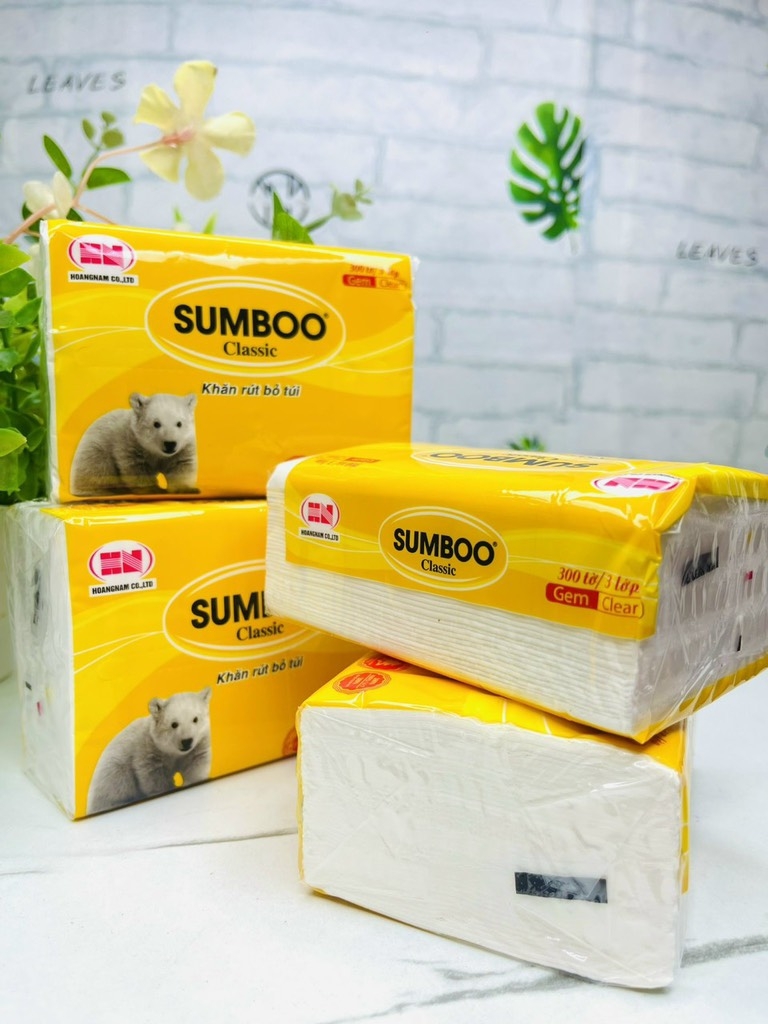 BỊCH GIẤY RÚT 300 TỜ SUMBOO 3 LỚP