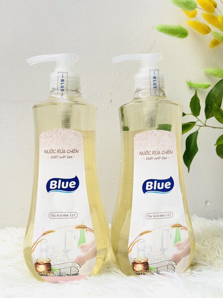 CHAI NƯỚC RỬA CHÉN 1.2L CHIẾT XUẤT GẠO CHÍNH HÃNG BLUE (3)