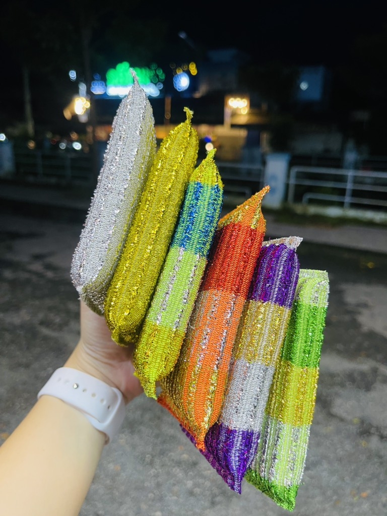 MIẾNG RỬA CHÉN ĐA SẮC SAMRAN (ko ck mua 10 tặng 2 )