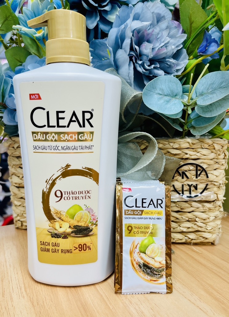 DÂY 10 GÓI DẦU GỘI ĐẦU CLEAR 9 THẢO DƯỢC