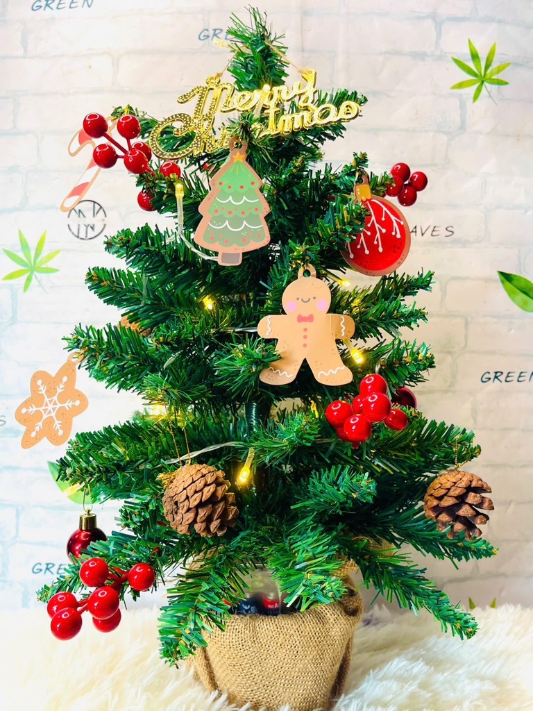 Cây Thông Noel 60cm Kèm Phụ Kiện Đèn Led Mẫu Mới (14)