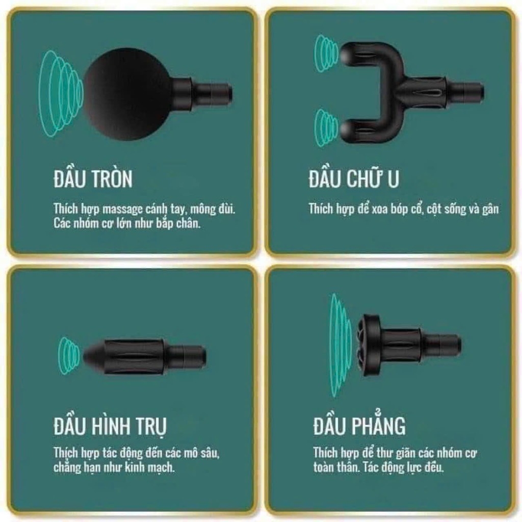 Máy Massa Gun 802 Có Logo 4 Đầu Thay Lõi Đồng (14)