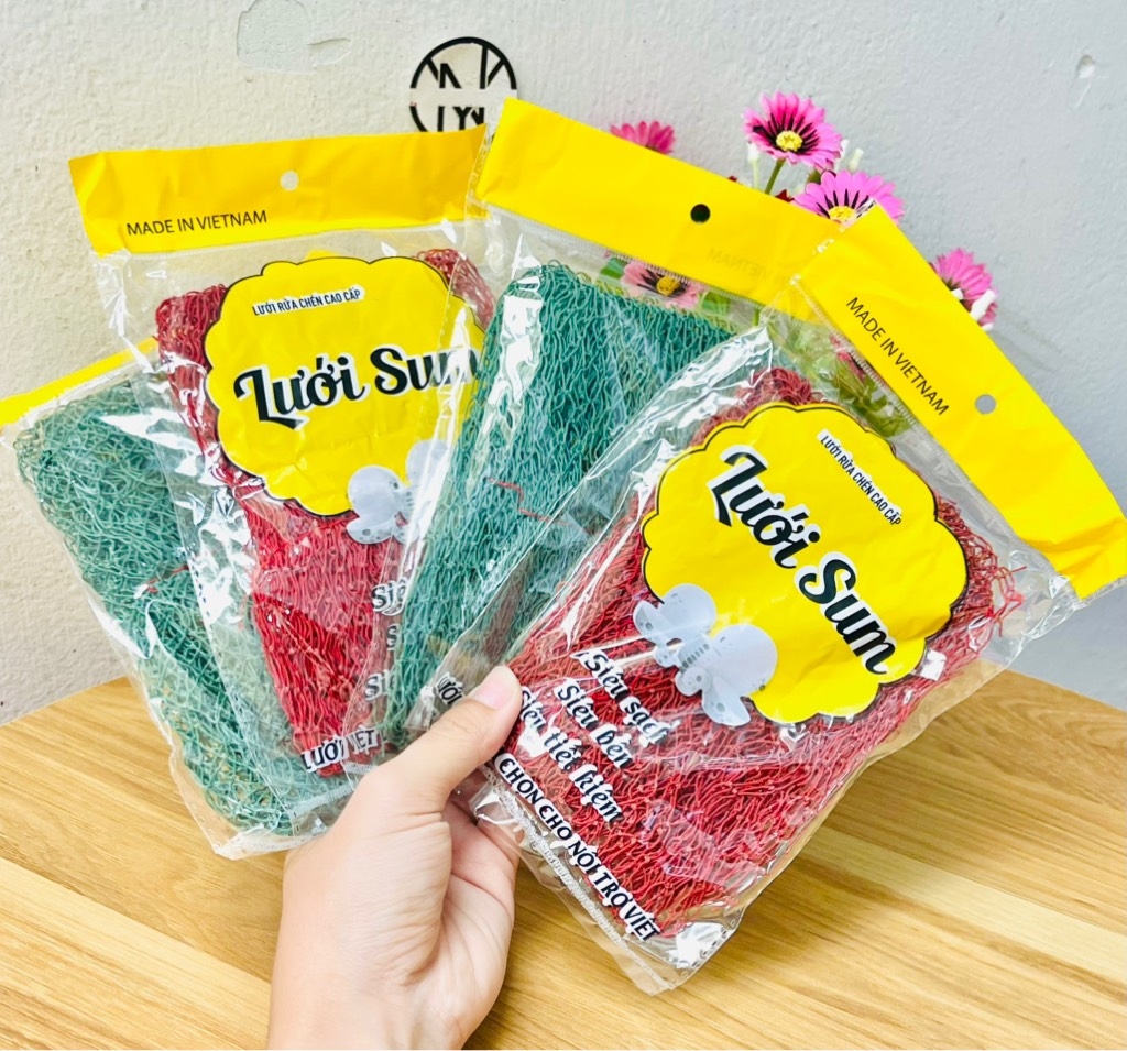 LƯỚI RỬA CHÉN SIÊU SẠCH, LƯỚI SUM CAO CẤP (1)