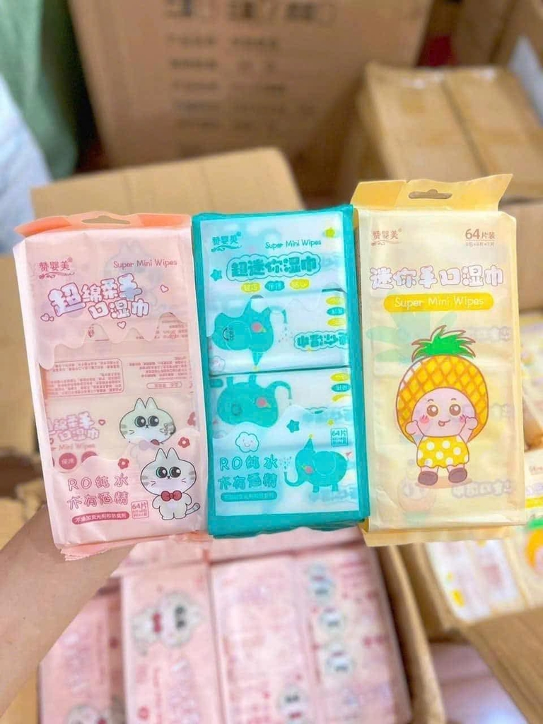 Combo 8 Gói Khăn Ướt Mini Bỏ Túi Tiện Lợi (1)