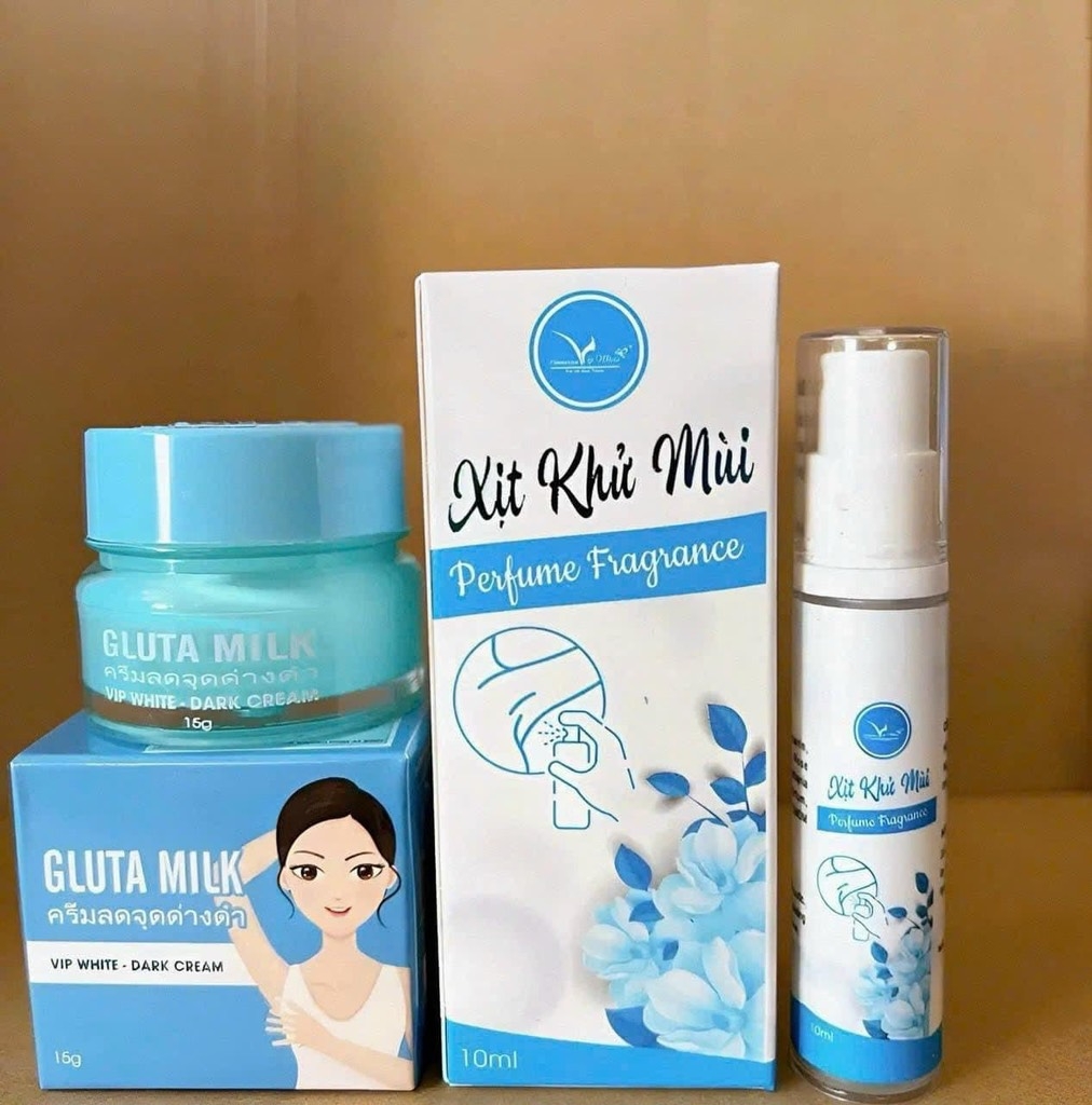 KEM HỖ TRỢ GIẢM THÂM NÁCH GLUTA MIKL TẶNG XỊT KHỬ MÙI C.HÃNG (10) '