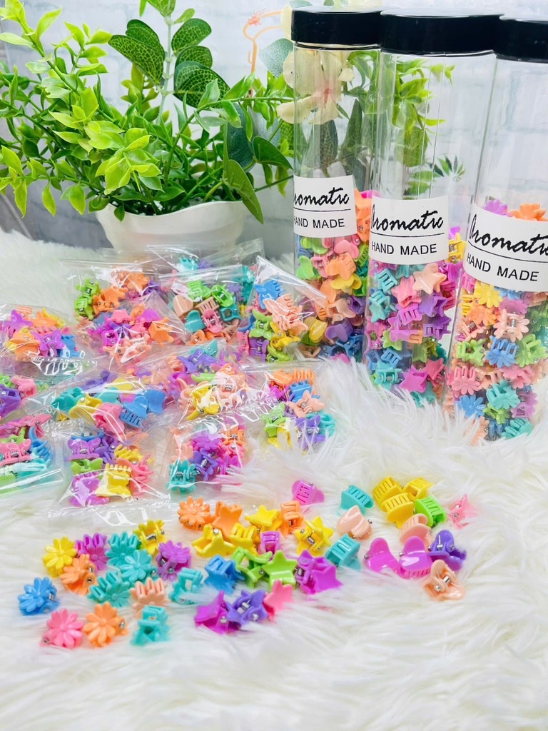 SET 10 KẸP TÓC NHÍ NHIỀU MÀU ( MUA HỘP ZÁ 35k) (1)