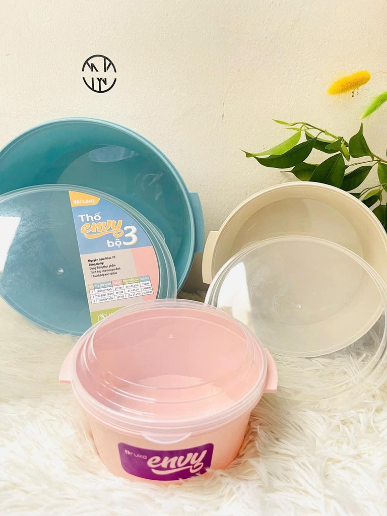 BỘ 3 THỐ TRÒN ENVY ĐỰNG THỰC PHẨM TRÒN (3)