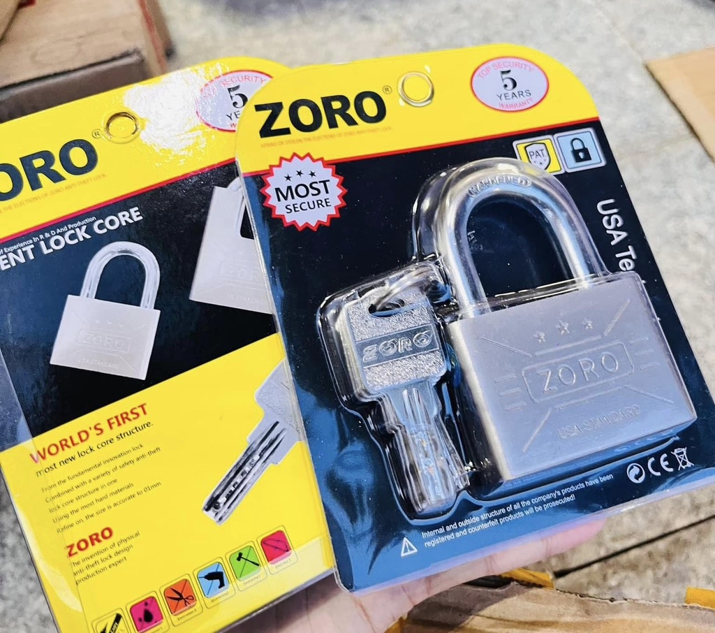 Ổ Khóa Nhà Zoro 60mm Màu Bạc Thường (7)