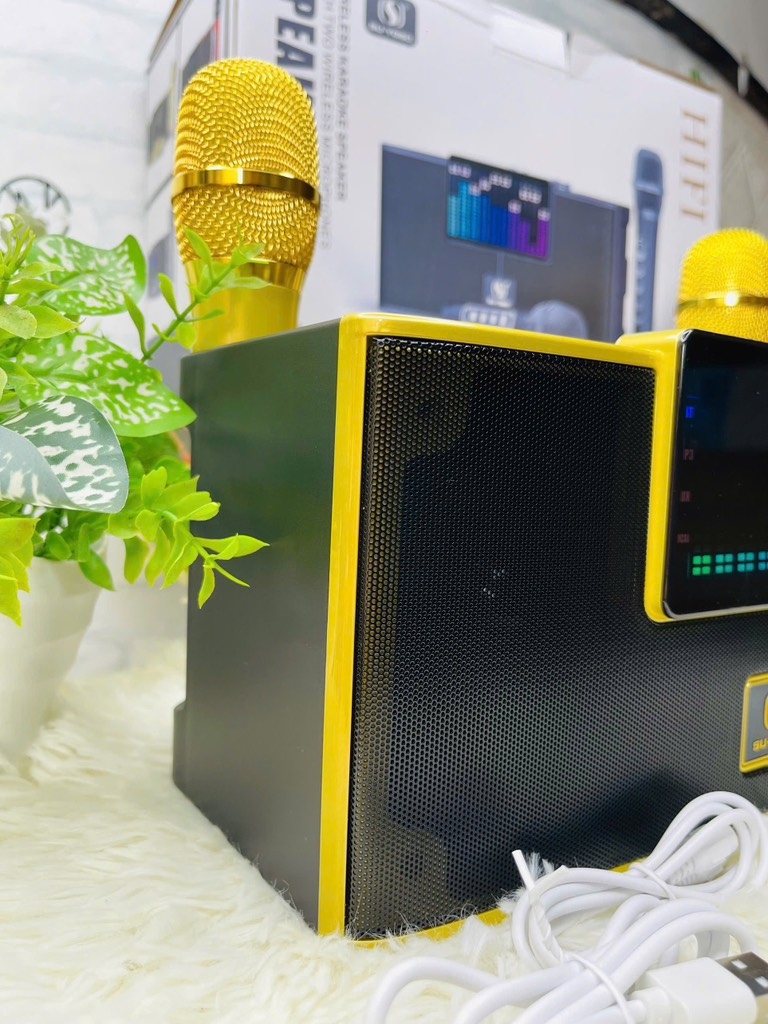 LOA KARAOKE BLUETOOTH YS-208 TẶNG KÈM 2 MICRO KHÔNG DÂY CÓ ĐÈN LED 7 MÀU SIÊU ĐẸP CỰC HAY XÁCH TAY CHÍNH HÃNG 150W (80)