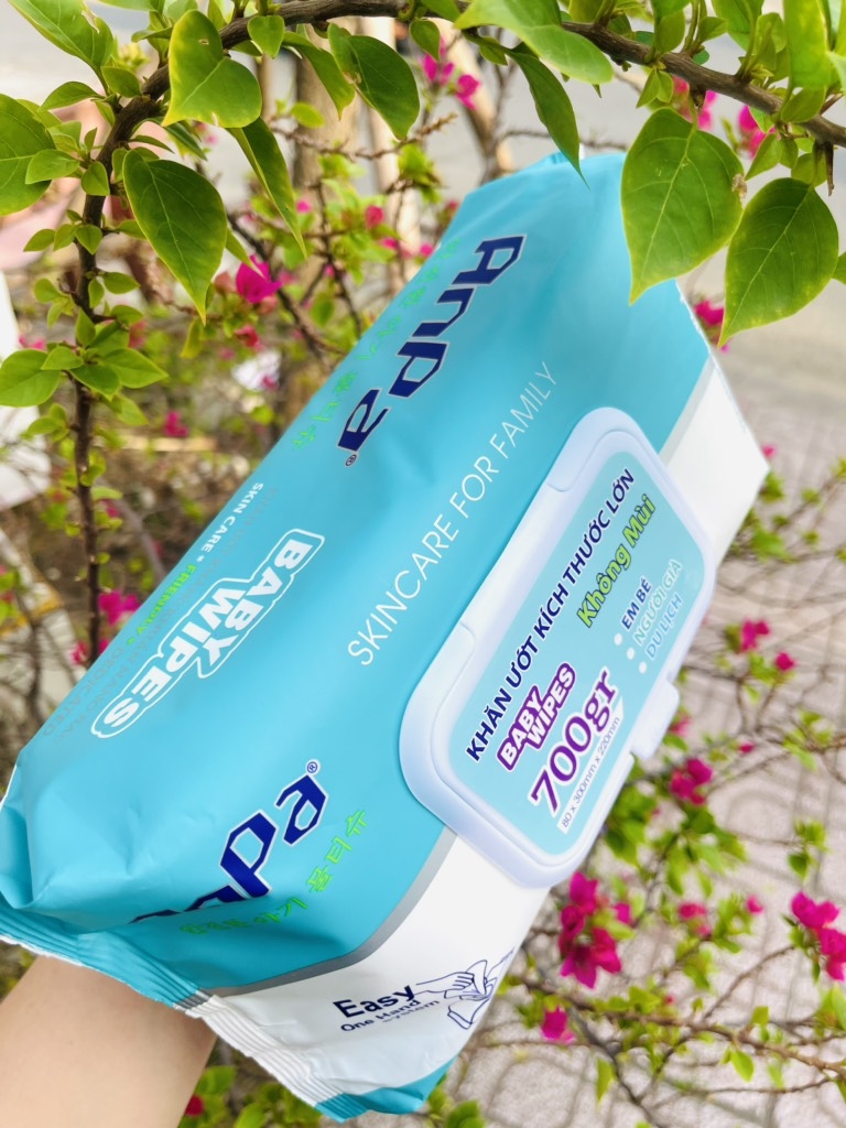 KHĂN ƯỚT ANPA CAO CẤP 850g ( 700g GIẤY) CHÍNH HÃNG KHÔNG MÙI AN TOÀN CHO BÉ (2)