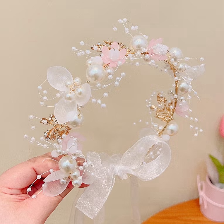 CÀI TÓC VÒNG HOA ĐỘI ĐẦU KẾT CƯỜM CHUỖI (3)