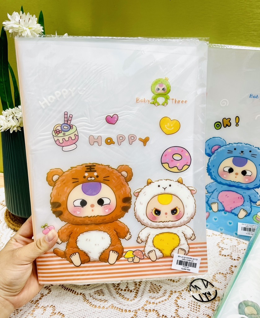 BÌA LÁ A4 KHOẢN 20 TỜ , MẪU CHIBI (2)
