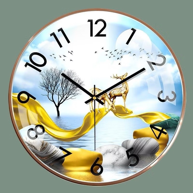 Đồng Hồ Treo Tường KIM TRÔI NHIỀU HÌNH Size 20cm (5)