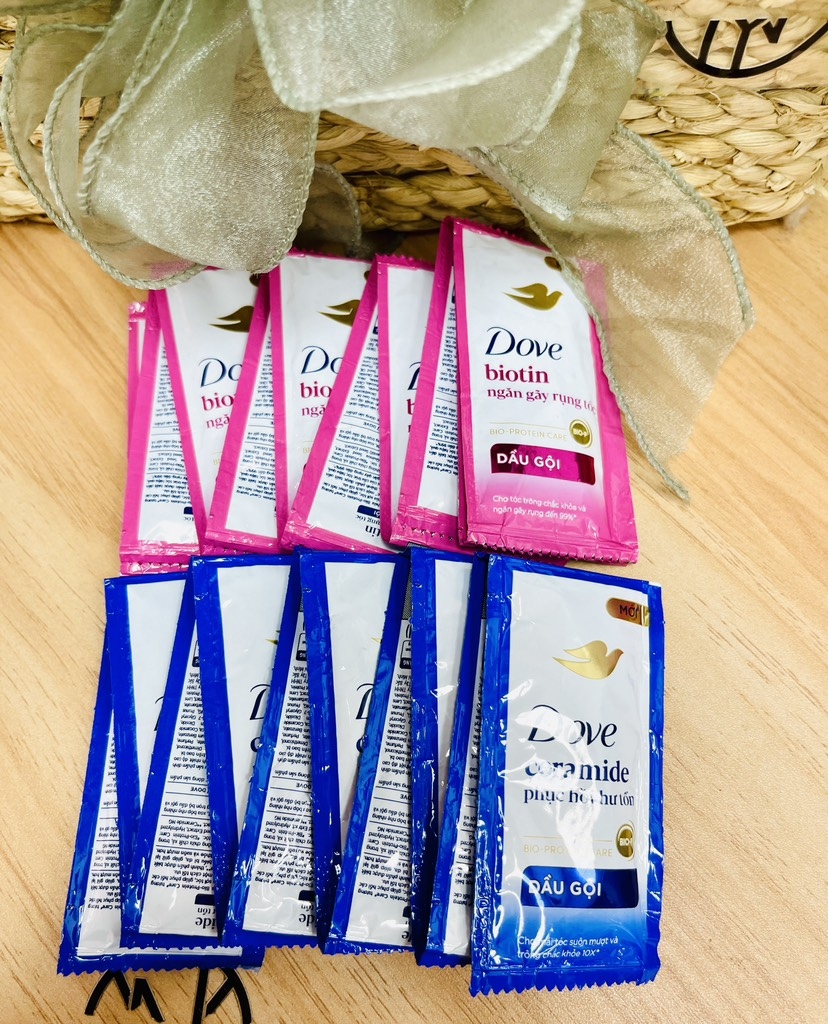DÂY 10 GÓI DẦU GỘI DOVE PHỤC HỒI HƯ TỔN