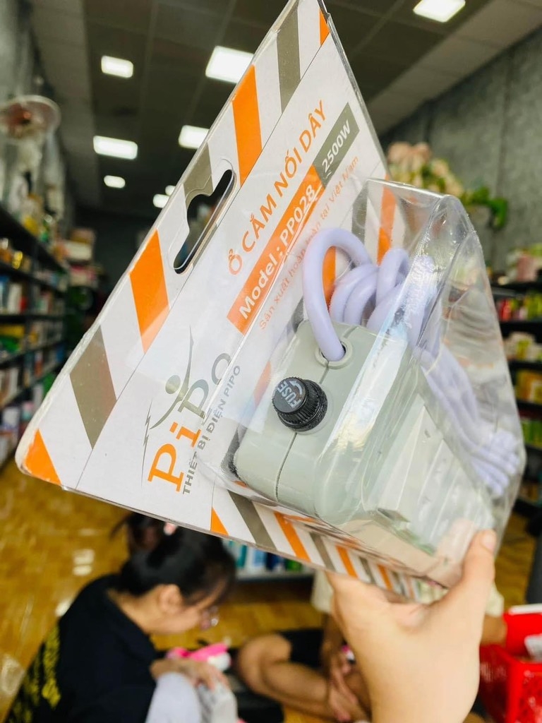 Ổ Cắm Điện PIPO chính hãng 2500W dây dài 3M loại tốt BH 3T '