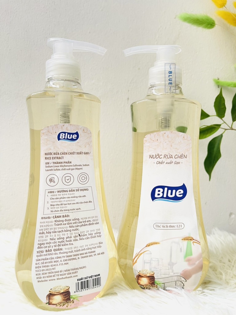CHAI NƯỚC RỬA CHÉN 1.2L CHIẾT XUẤT GẠO CHÍNH HÃNG BLUE (3)