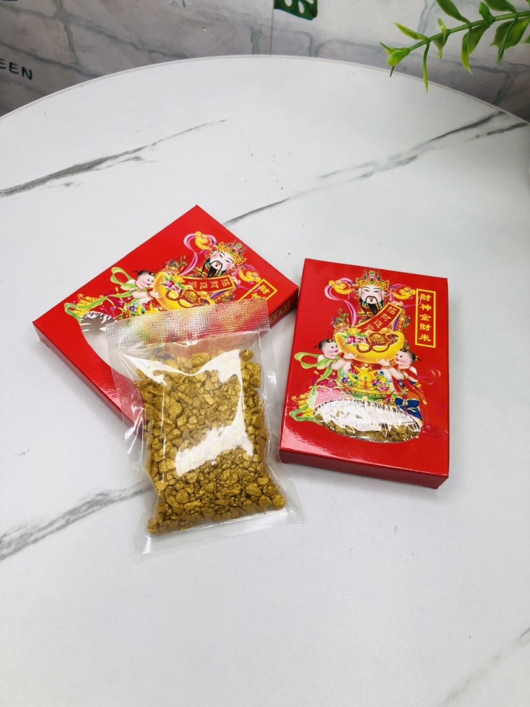 HỘP Hạt VÀNG THẦN TÀI ĐỂ LƯ HƯƠNG HŨ GẠO MUỐI CHIÊU TÀI LỘC (6)