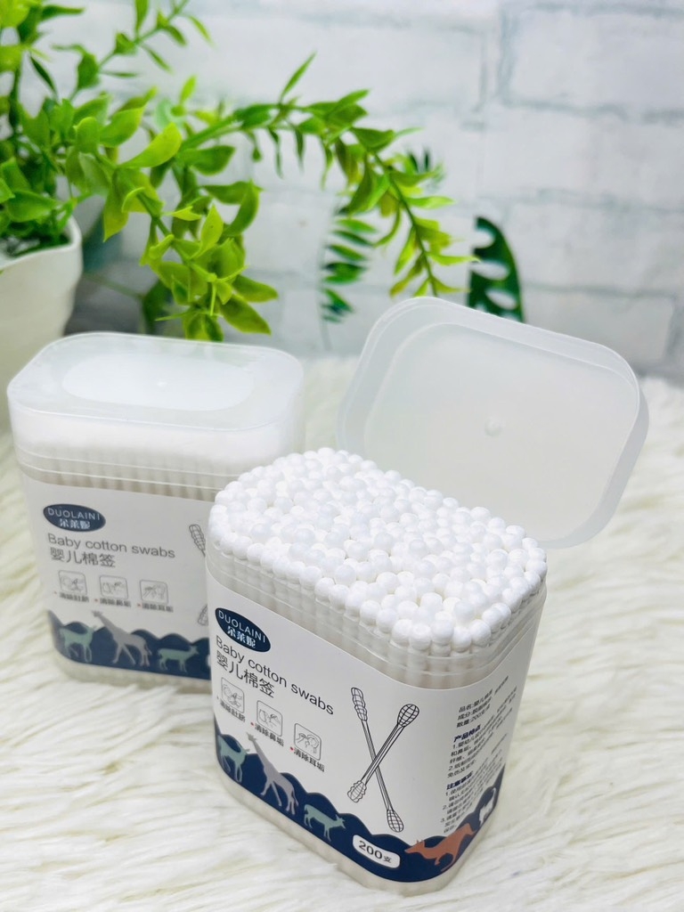 HỘP 200 CHIẾC BÔNG TĂM 2 ĐẦU DALANI (2)