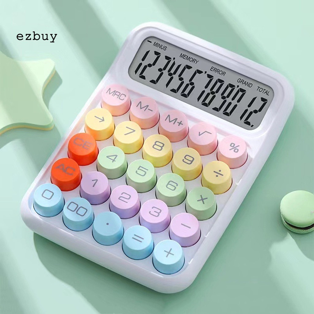 Máy Tính 12 Chữ Số Cỡ Lớn Màu Sắc Xinh Xắn (4)