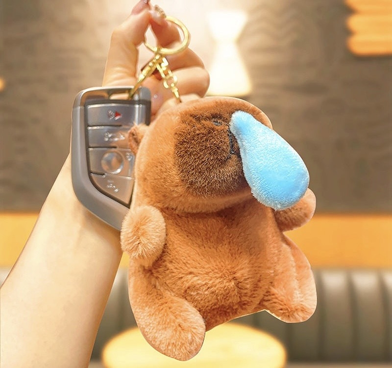 MÓC KHOÁ CAPYBARA XỊN CÓ DÂY RÚT KUTE (3)