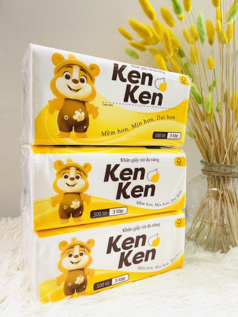 KHĂN GIẤY RÚT LỤA KENKEN 500 TỜ CHÍNH HÃNG XỊN (2)