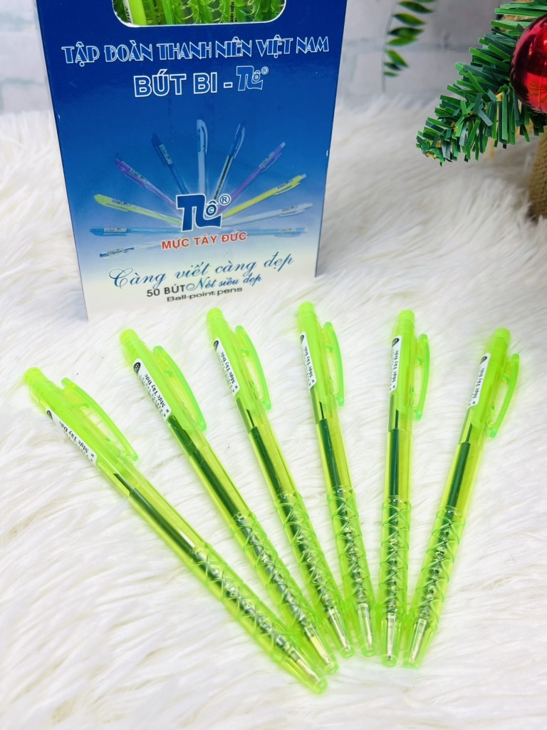 BÚT BI THIÊN LỘC MẪU XANH LÁ HOT TREND ( MUA 3 TẶNG 1) (ko ck)