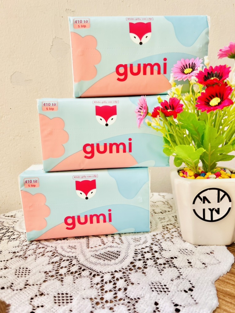 GIẤY RÚT LỤA LỚN 410 TỜ GUMI CHÍNH HÃNG (1)