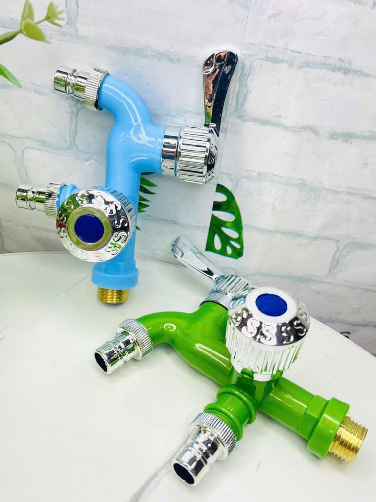 VÒI NƯỚC 2 ĐẦU NHIỀU MÀU KIỂU CỦ LẠC (2)