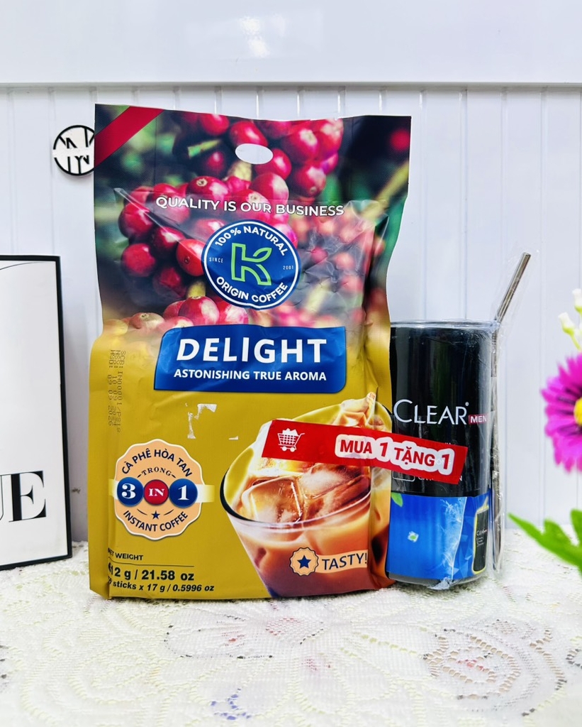 Túi Cà Phê Sữa Hoà Tan 3in1 K DELIGHT 612g x 36 gói