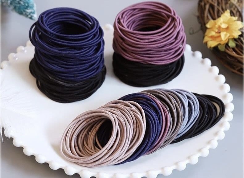Set 100 Dây Cột Tóc Nhiều Màu (1)