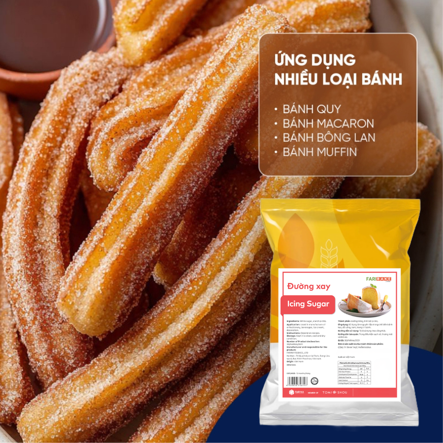 Đường Xay Icing Sugar Farina | Túi 1kg, Bao 25kg