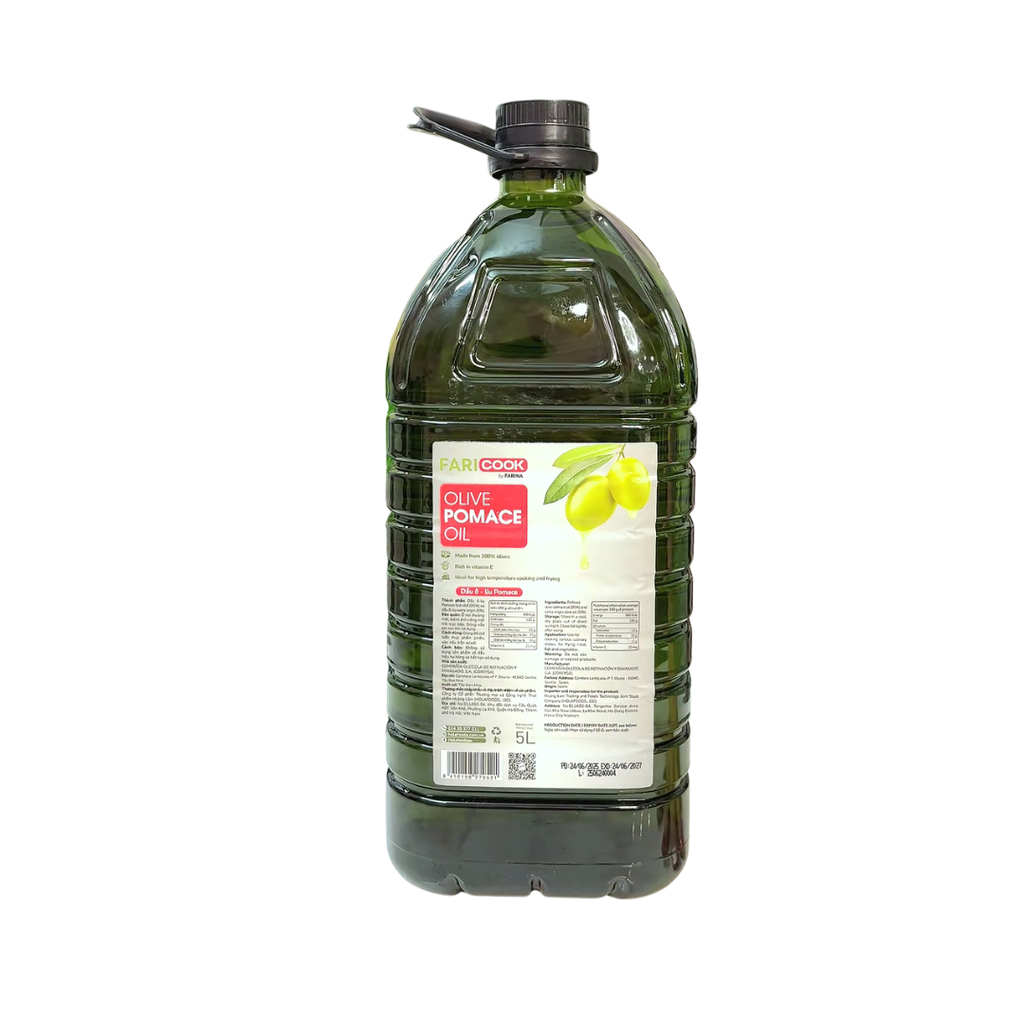 Dầu ô - liu Pomace Faricook | 1L/ chai; 5L/can thiếc; 5L/ can nhựa