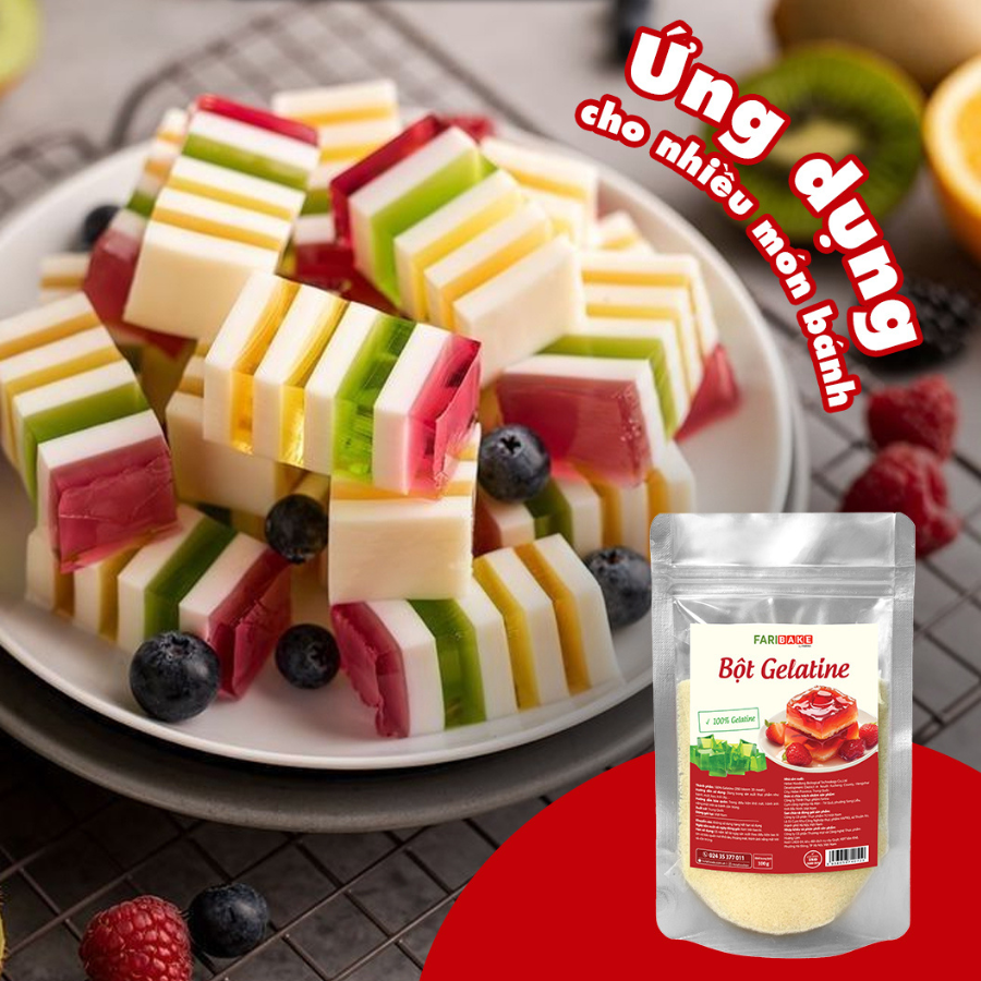 Bột Gelatine nhãn hiệu FariBake | Túi 1kg