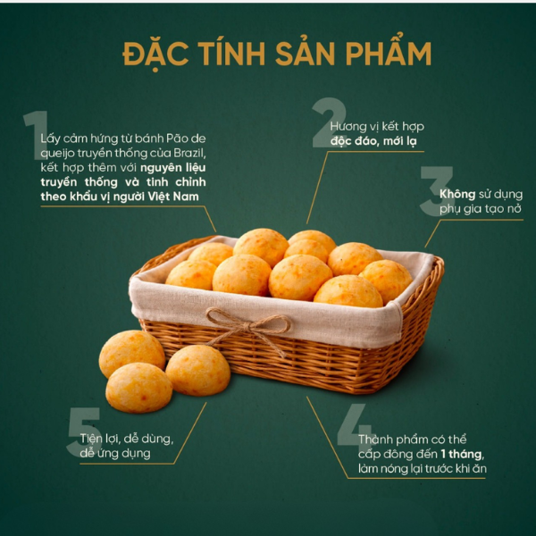 BỘT TRỘN SẴN BÁNH KHOAI TÂY BRAZIL nhãn hiệu FariBake từ Farina | Túi 1 kg