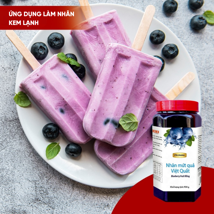 Fruhana - Nhân mứt Quả Việt Quất, Farina |  Hộp 900g, Thùng 5kg