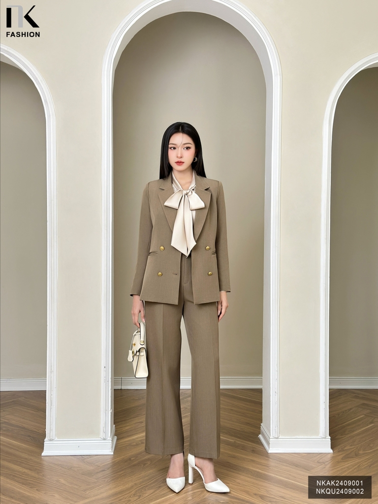 Quần Ống Đứng Basic NK FASHION Thời Trang Công Sở Sang Trọng, Thanh Lịch, Đứng Form NKQU2409002