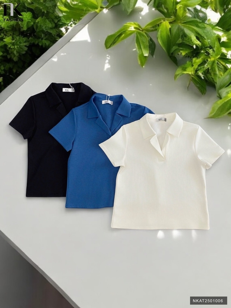 Áo Thun Cổ Ve Thời Trang Công Sở NK Fashion Basic, Trẻ Trung, Tinh Tế, Chất Vải Mềm NKAT2501006