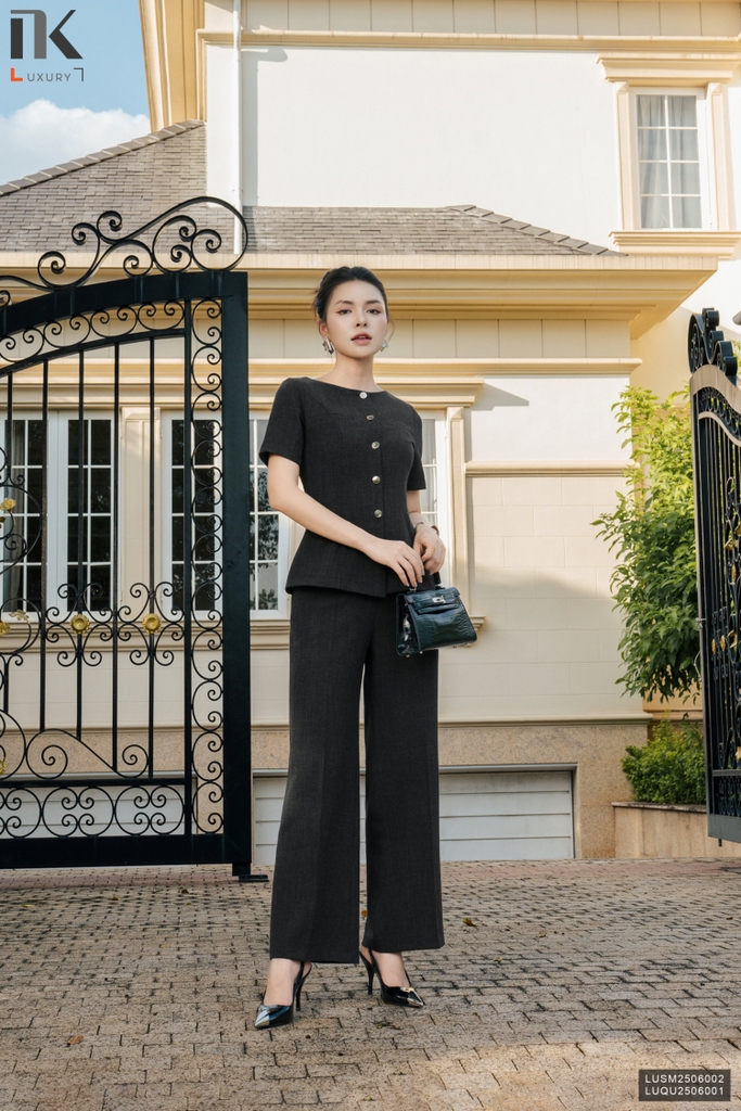 Quần ống đứng LUXURY kiểu dáng dễ mặc,lên đồ chảnh LUQU25060011