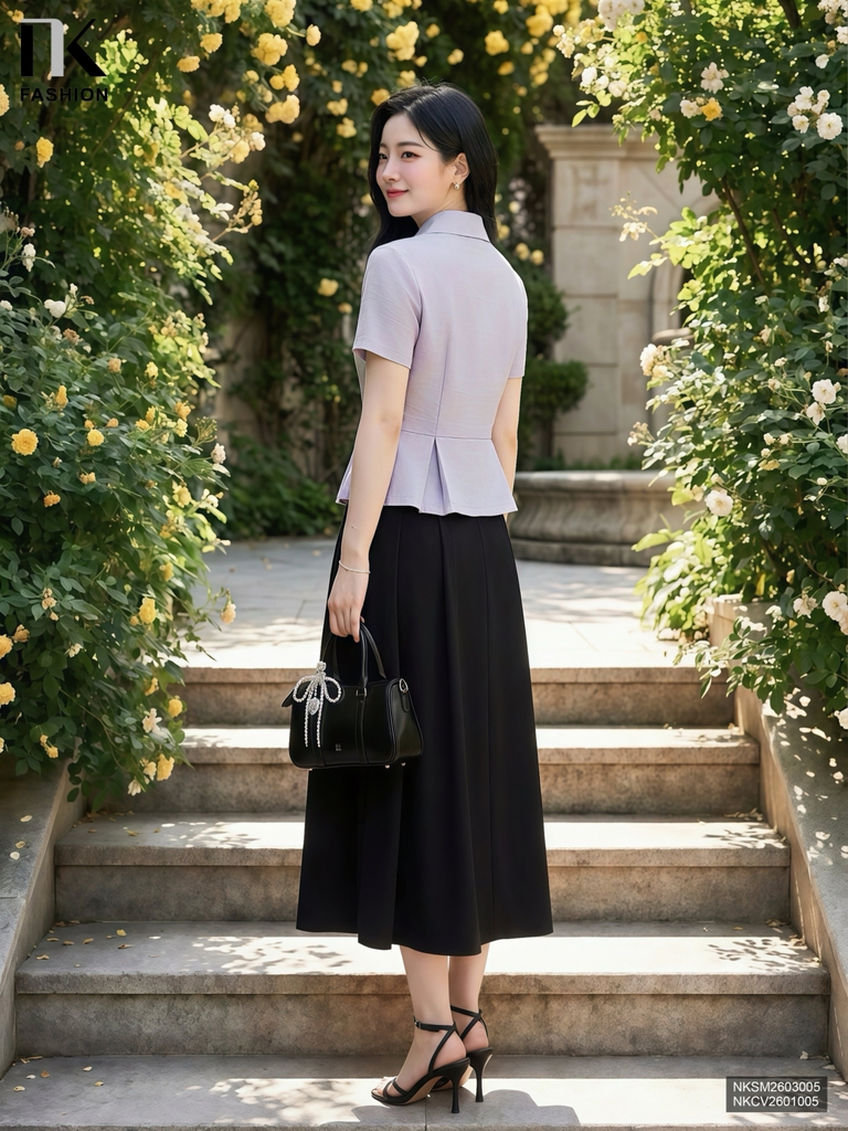 Sơ mi súp peplum điệu đà, tôn eo NKSM2603005