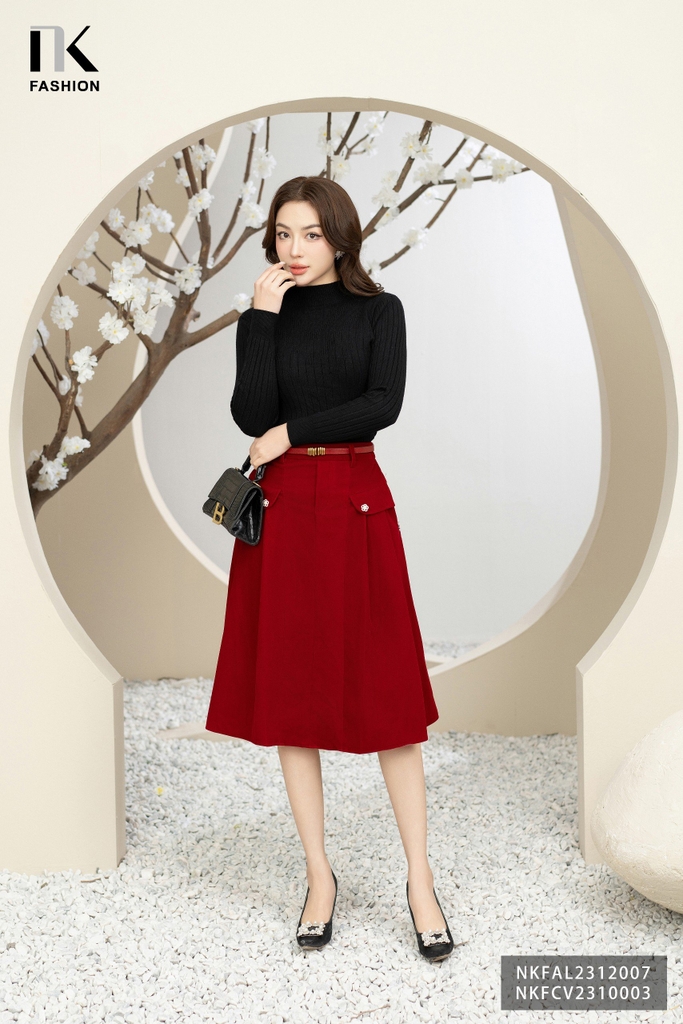 NK fashion Áo Len Cao Cổ Bó Gấu NKFAL2312007