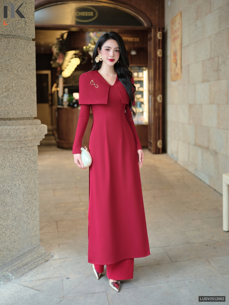 Áo dài thiên ý nhẹ nhàng mà sang LUDV2512002 ( Ko kèm quần + có kèm phụ kiện )