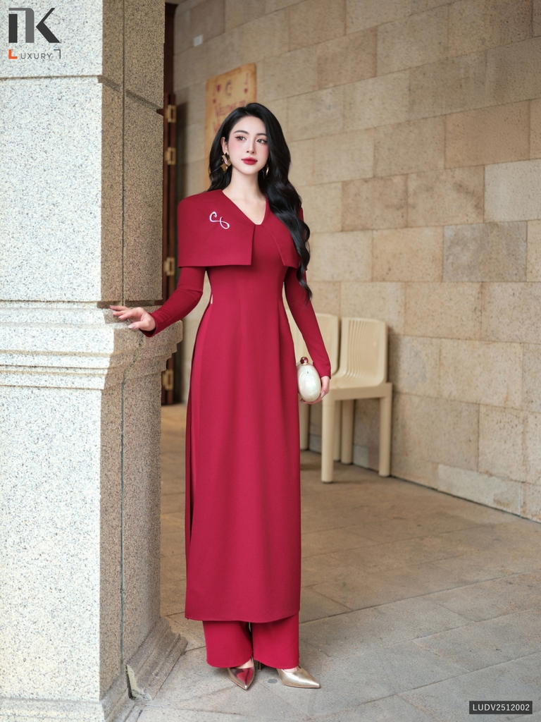Áo dài thiên ý nhẹ nhàng mà sang LUDV2512002 ( Ko kèm quần + có kèm phụ kiện )