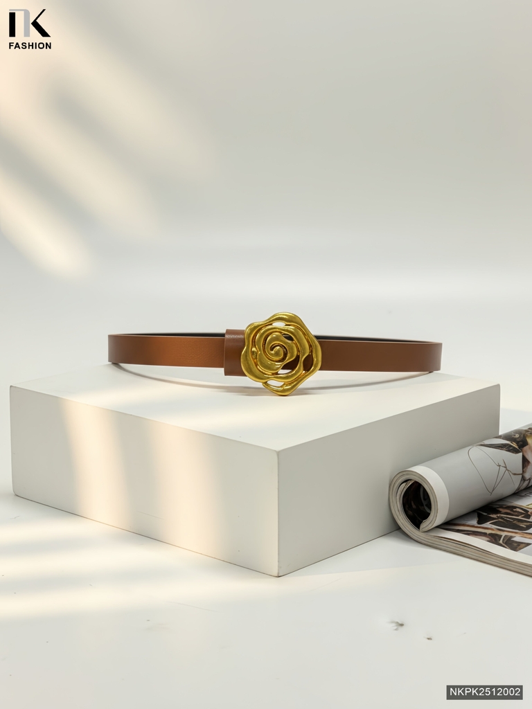 Đai da hoa hồng phụ kiện xinh xỉu NKPK2512002