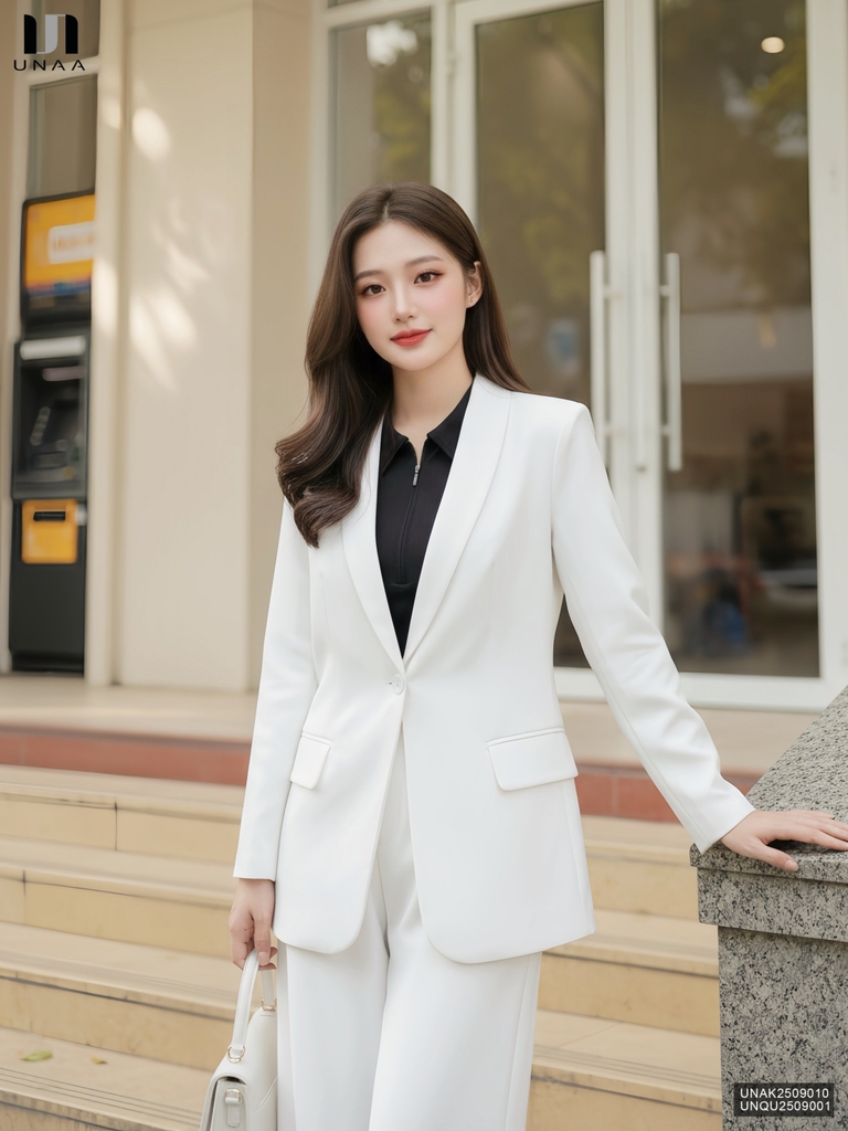 Vest cổ ve liền kiểu dáng thoải mái, siêu sang và dễ mặc UNAK2509010