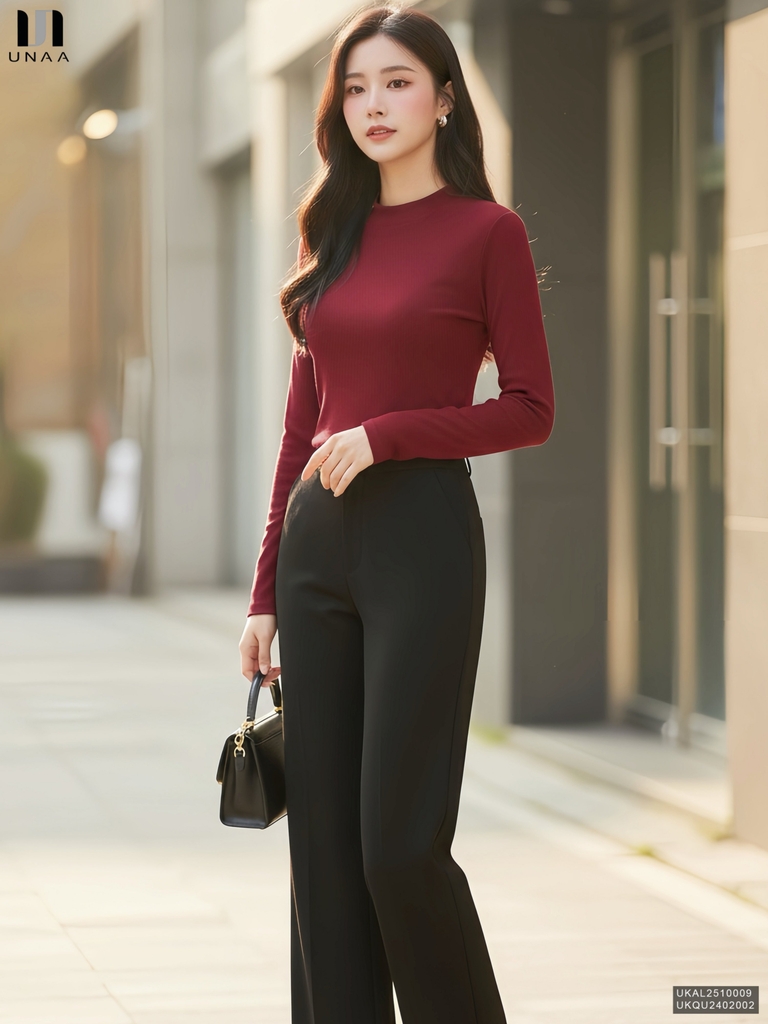 Áo giữ nhiệt len cổ leo ấm áp, đơn giản UKAL2510009