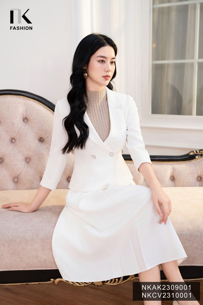Vest 2 Lớp Tay Lỡ Cúc Bọc NKAK2309001