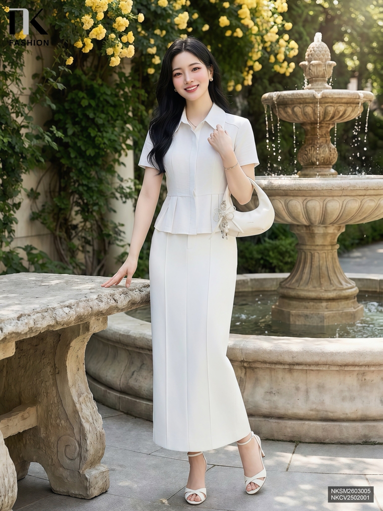 Sơ mi súp peplum điệu đà, tôn eo NKSM2603005