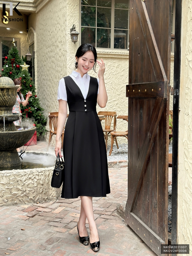 Đầm ghile xinh, dày dặn NKDV2410006