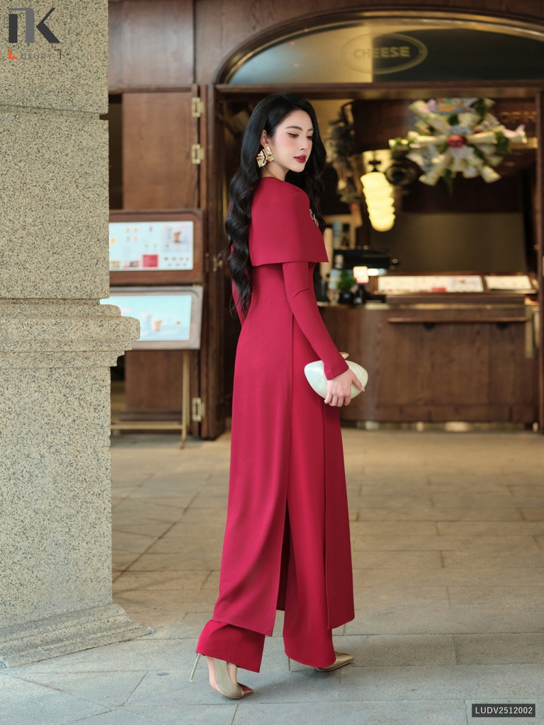 Áo dài thiên ý nhẹ nhàng mà sang LUDV2512002 ( Ko kèm quần + có kèm phụ kiện )